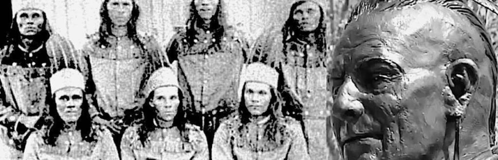 old black and white photo of tribe members