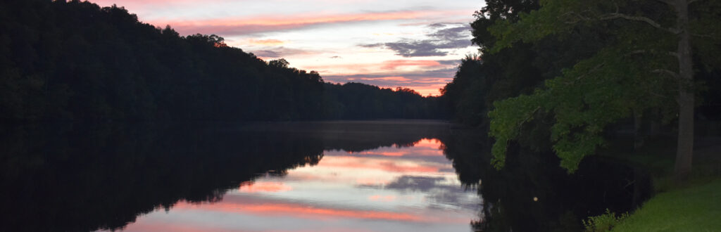 sunset over Lake Hazel